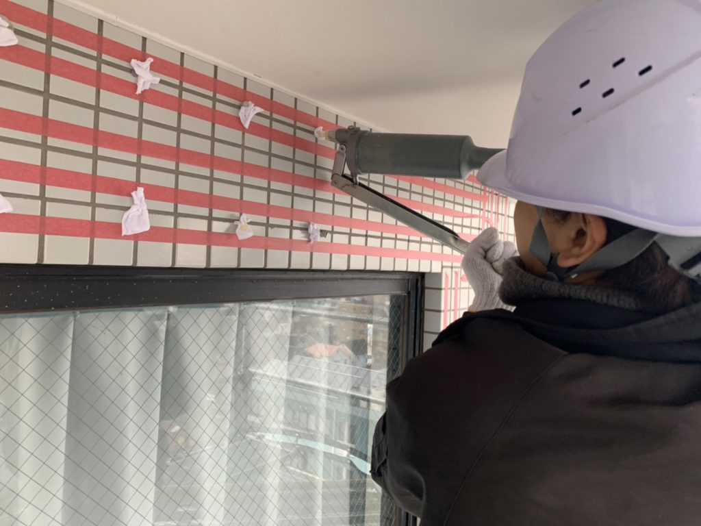 Ｍビル工事施工中です。