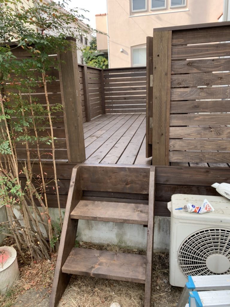 ウッドデッキ造作しました。