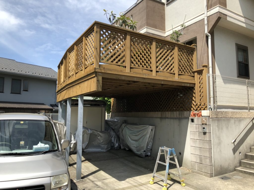 ウッドデッキ現地調査